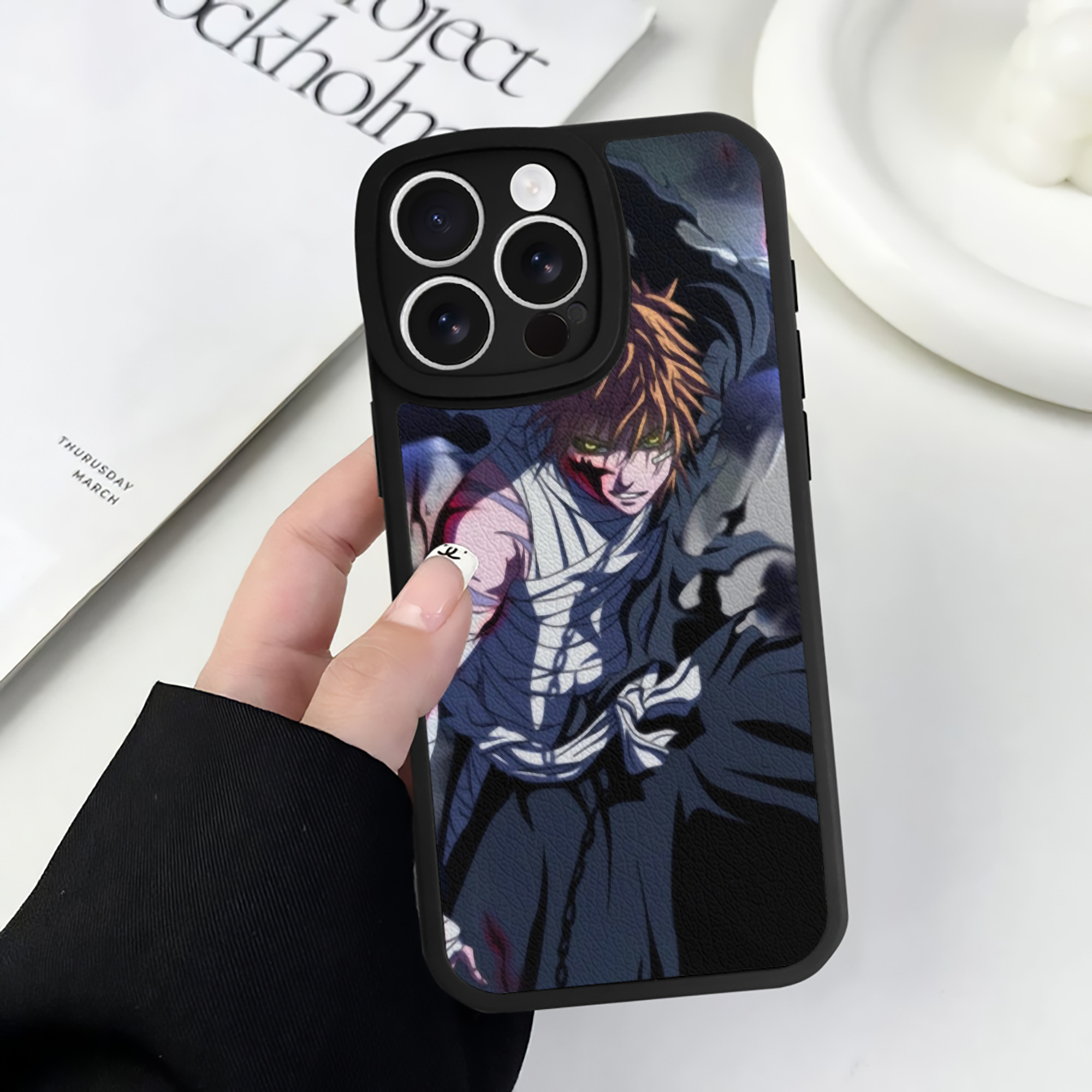 （画像用） ブリーチ BLEACH 【iPhone 16シリーズ対応】シリコンスマホケース（レザー調） 材質：シリコン